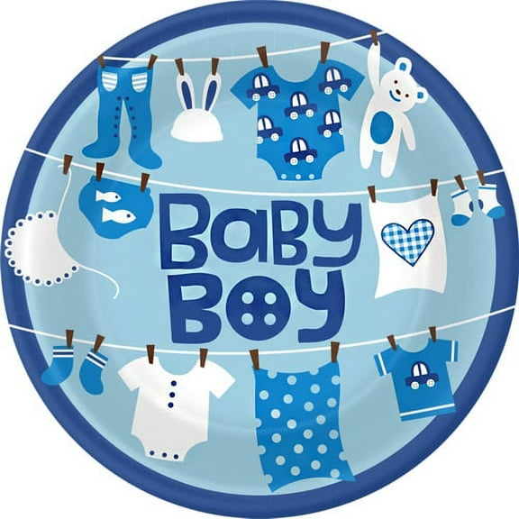 Baby Shower 'Cute as a Button' Large Paper Plates (8ct)