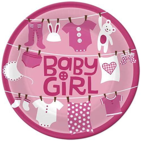 Baby Shower 'Cute as a Button' Large Paper Plates (8ct)