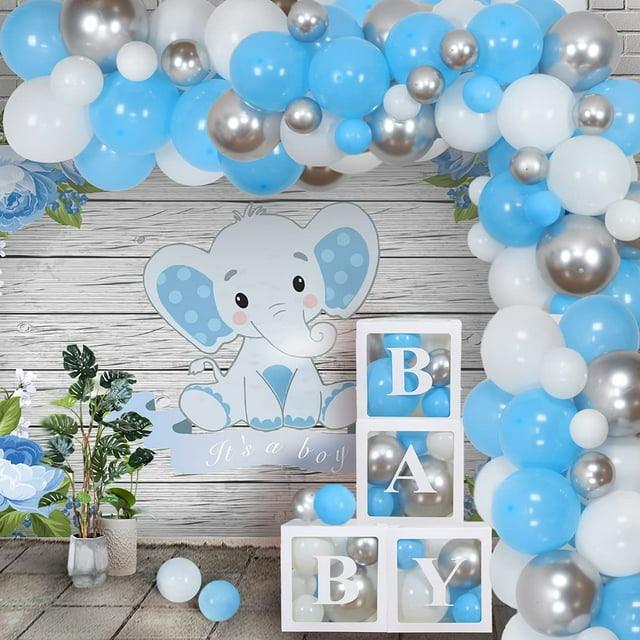 Baby Shower Decorations for Boy, Birthday Boy, 2 in 1 Set, Balloon
