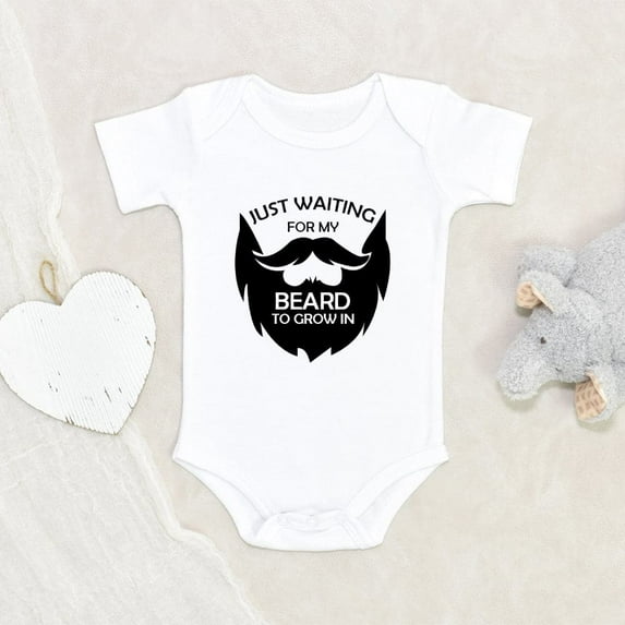 Baby Shower Gift Cute Baby's Beard Onesie Just Waiting For My Beard To Grow In Baby Onesie Cute Baby Clothes Unique Baby Onesie