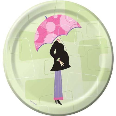 Baby Shower 'Mod Mom' Large Paper Plates (8ct)