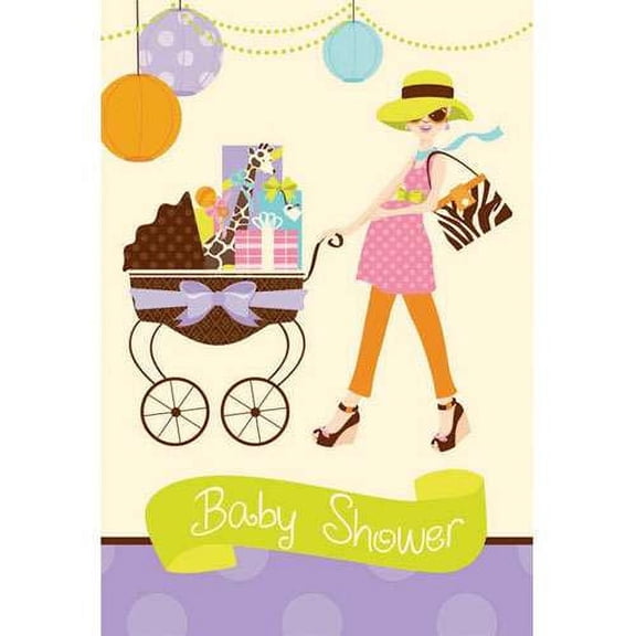 Baby Shower 'Modern Mommy' Invitations w/ Envelopes (8ct)