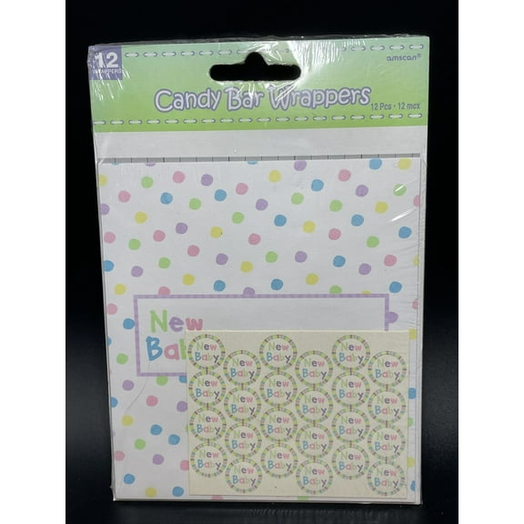 Baby Shower 'New Baby' Candy Bar Wrapper Kit (1ct)