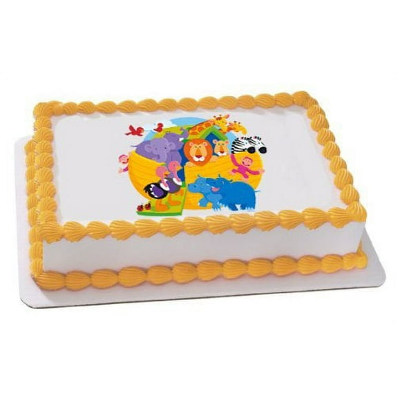 Baby Shower Noah's Ark Edible Cake Image Decoration Sugar Sheet