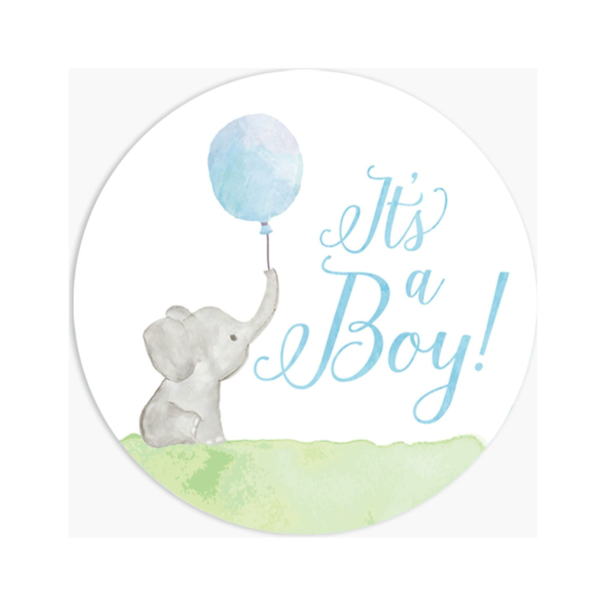 Baby Shower Party Stickers Set of 24 Baby Elephant Stickers