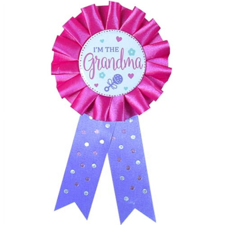 Baby Shower Pink 'I'm The Grandma' Guest of Honor Ribbon (1ct) 