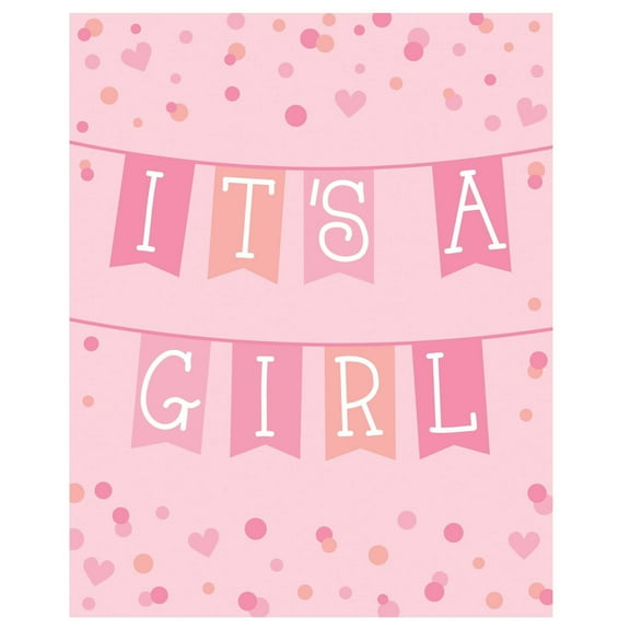 Baby Shower Pink 'It's a Girl' Invitation Postcards W/ Envelopes (8ct)