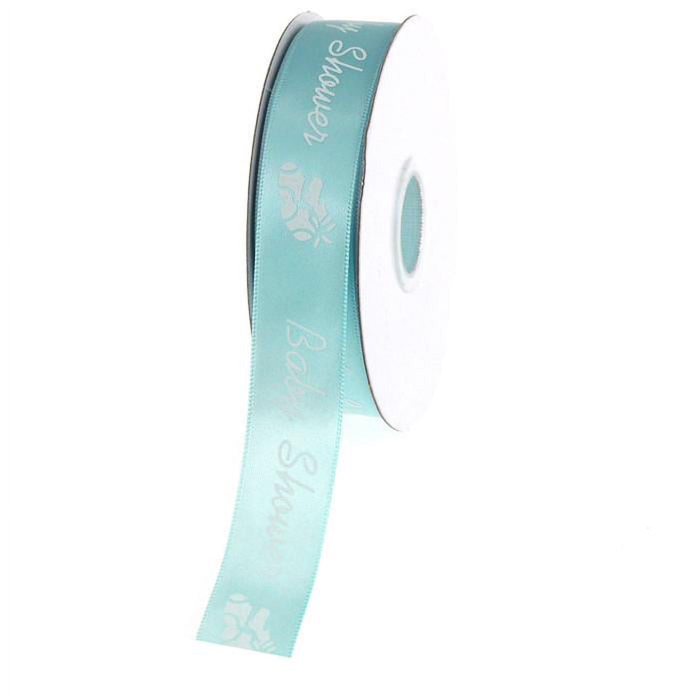 Baby Shower Print Satin Ribbon, 7/8-inch, 25-yard, Light Blue - Walmart.com