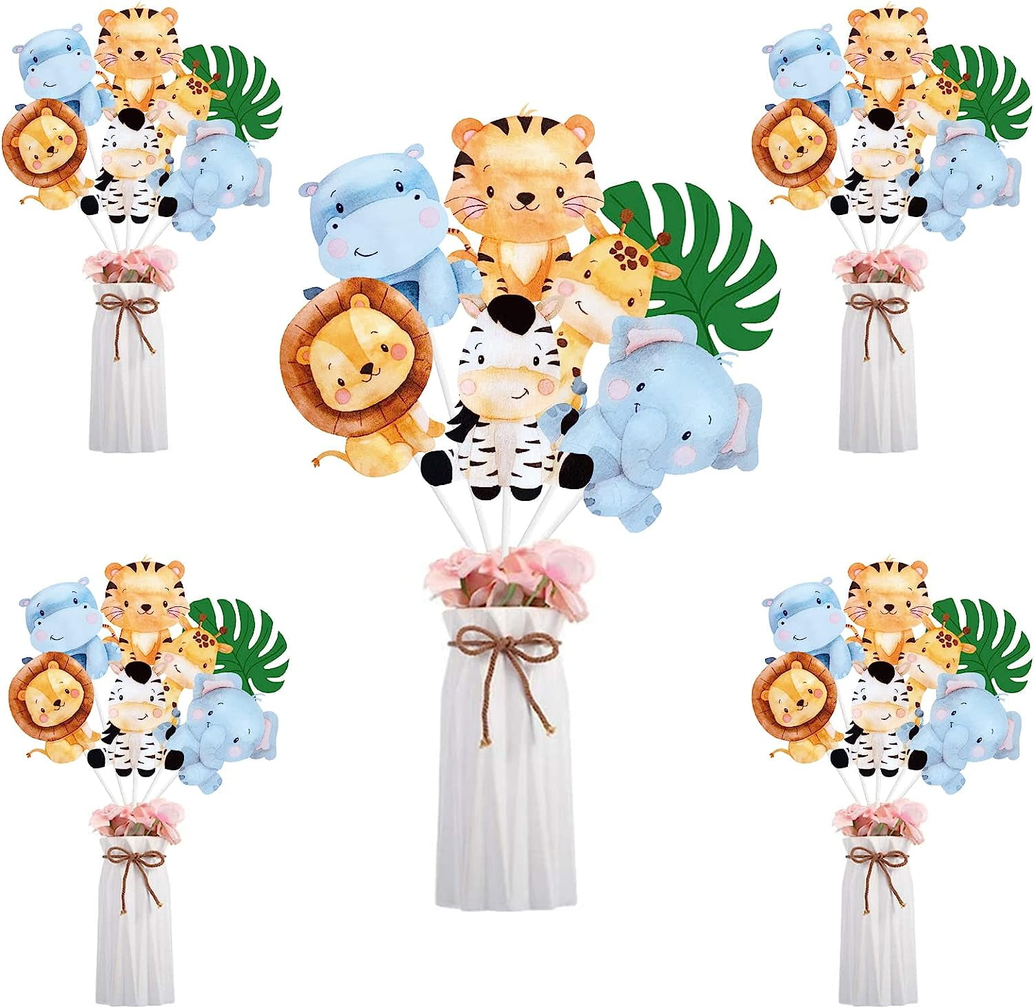 Baby Shower Safari Jungle Animal Table Centerpieces