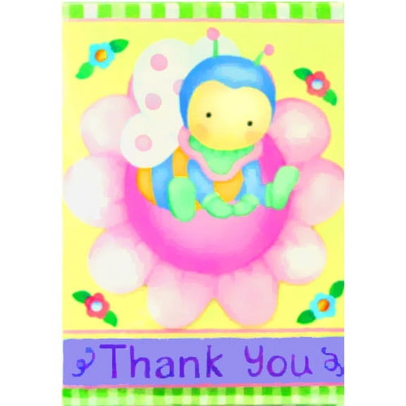 Baby Shower 'Snuggle Bugs' Thank You Notes w/ Envelopes (8ct)