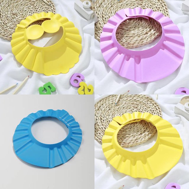 Baby Shower Soft Cap Adjustable Hair Wash Hat For Kids Ear Protection