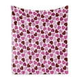 thumbnail image 1 of Baby Shower Soft Flannel Fleece Throw Blanket, Love Themed Hearts Pattern Party Themed Composition Modern Illustration, Cozy Plush for Indoor and Outdoor Use, 50" x 60", Ruby Pink Lilac, by Ambesonne, 1 of 5