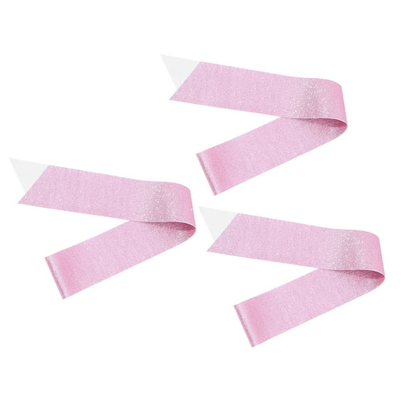 Baby Shower Straps 3 Pcs Blank Glitter Sash Sashes for Women Bride Beauty Pageant Wedding Bridal Bridesmaid Pink