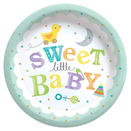 Baby Shower 'Sweet Little Baby' Small Paper Plates (8ct)