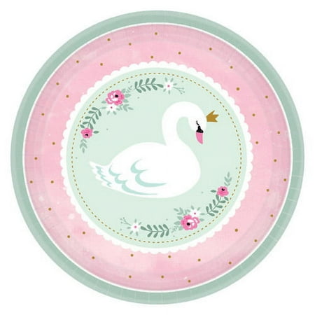 Baby Shower 'Sweet Swan' Small Paper Plates (8ct)