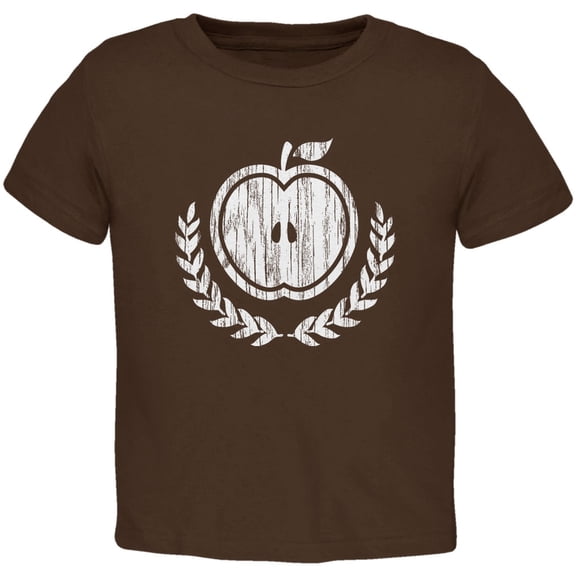Baby Shower Theme Apple of My Eye Rustic Brown Toddler T-Shirt - 4T