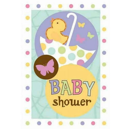 Various Baby Shower Tiny Bundle Invitations with Rubber Ducky, 8ct