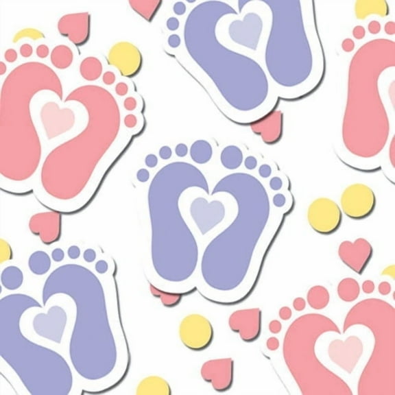 Baby Shower 'Tiny Toes Pink' Confetti (0.5oz)