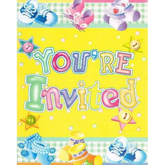 Baby Shower 'Welcome, Baby' Invitations w/ Envelopes (8ct)