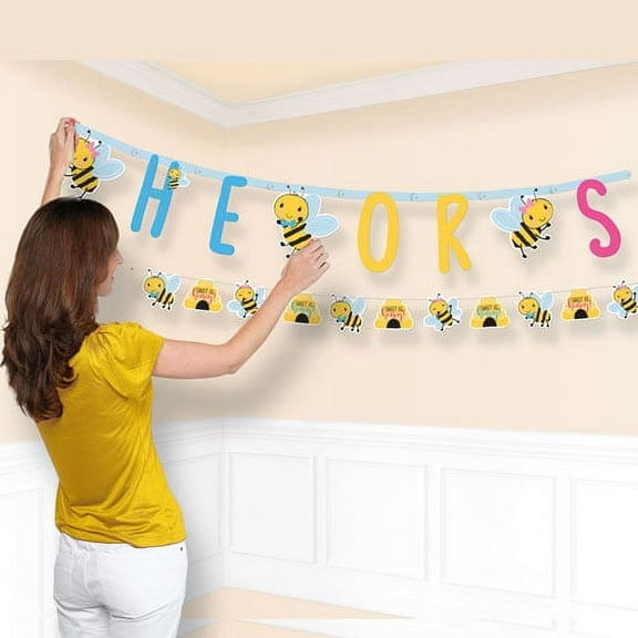 Baby Shower 'What Will it Bee?' Jumbo Letter Banner Kit (1ct)