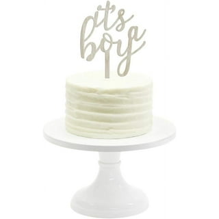 Top Cake Blue Paper Baby Shower Cake Topper - Boy - 3 1/2 x 1 1/2