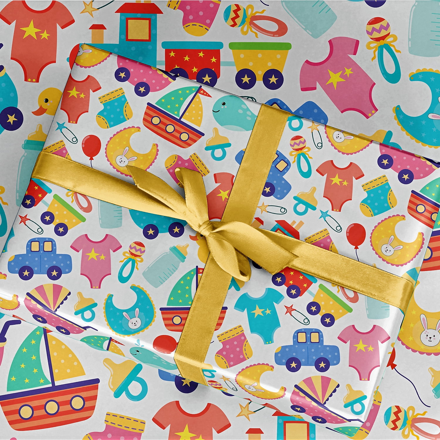 Vintage Baby Boy Bunnies Shower Gift Wrap Wrapping Paper - Yahoo Shopping