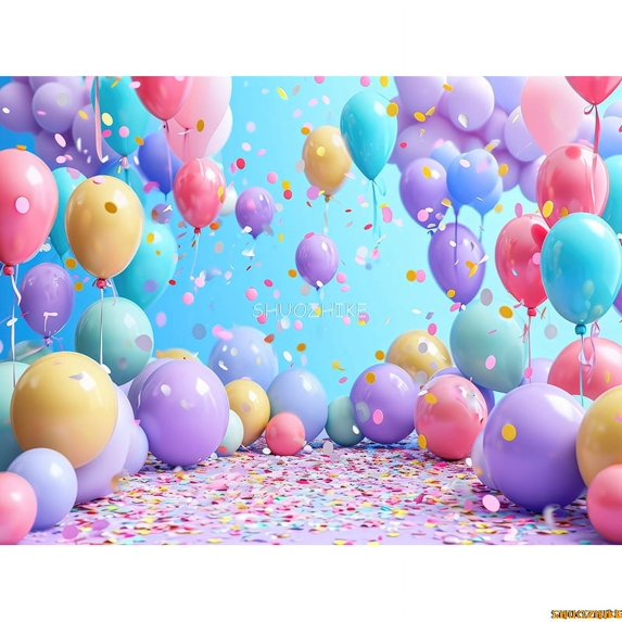 Baby Shower ration Birthday Party Photography Backdrops Props Balloons Arch Childr Newborn Photo Studio Background BS-03