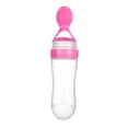 thumbnail image 1 of Baby Silicone Feeding Bottle With Spoon Food Rice Cereal Feeder, Silicone Self Feeding Baby Food Dispenser, 1 Count (Pack of 1), 1 of 1