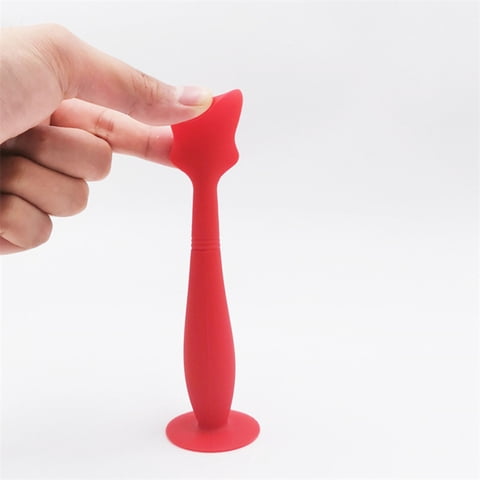 Baby Silicone Nappy Rash Applicator Spatula with Suction Cup Soft Bottom Brush for Care