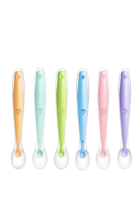 Baby Silicone Soft Spoons| Training Feeding for Kids Toddlers Children and Infants| BPA Free 6 Pack| Great Gift Set |Gum-Friendly First Stage