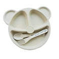 thumbnail image 1 of Baby Silicone Suction Bowl and Spoon Divided Plates with Deep Sides Silicone Grip Dish for Easy Baby, Toddler, 1 of 6