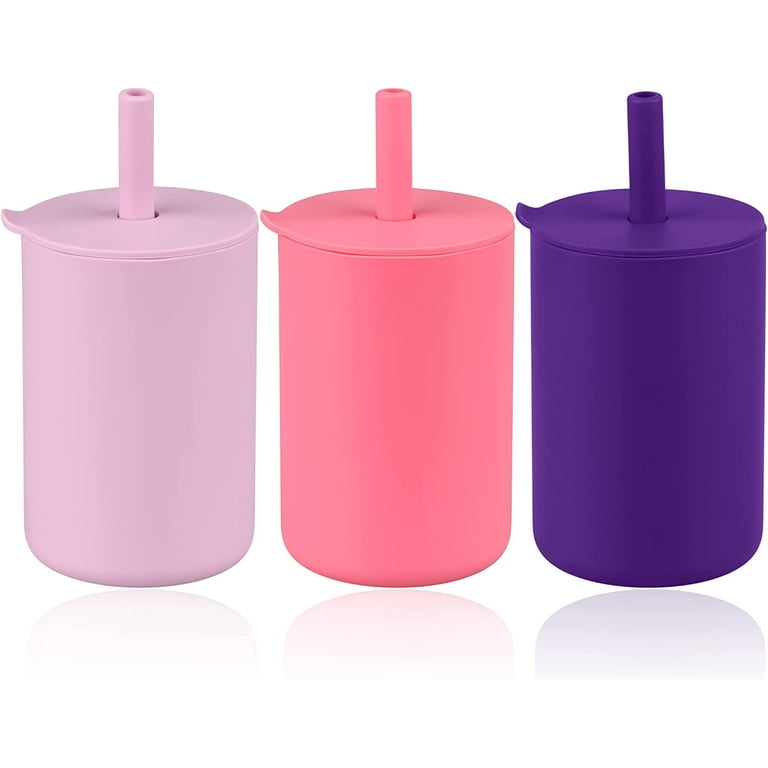 Silicone Spill Resistant Baby Toddler Cups - Set of 3