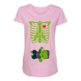 thumbnail image 1 of Baby Skeleton Baby Frankenstein Halloween Horror Funny Maternity DT T-Shirt Tee, 1 of 2