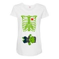 thumbnail image 1 of Baby Skeleton Baby Frankenstein Halloween Horror Funny Maternity DT T-Shirt Tee, 1 of 2