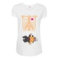 thumbnail image 1 of Baby Skeleton Baby Witch Halloween Horror Funny Maternity DT T-Shirt Tee, 1 of 2