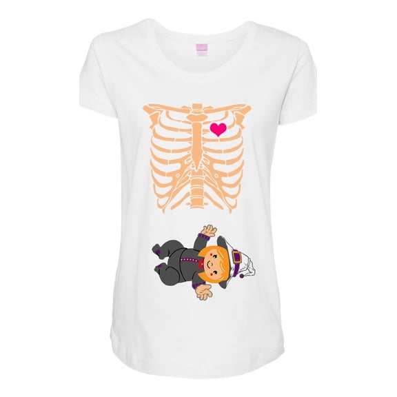 Baby Skeleton Baby Witch Halloween Horror Funny Maternity DT T-Shirt Tee