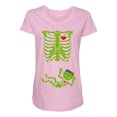 thumbnail image 1 of Baby Skeleton Frankenstein Halloween Horror Funny Maternity DT T-Shirt Tee, 1 of 2