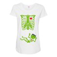 thumbnail image 1 of Baby Skeleton Frankenstein Halloween Horror Funny Maternity DT T-Shirt Tee, 1 of 2