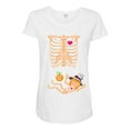 thumbnail image 1 of Baby Skeleton Witch Halloween Horror Funny Maternity DT T-Shirt Tee, 1 of 2