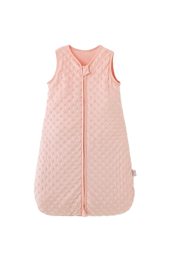 Baby Sleep Sack 0-24 Months, 1.5 TOG Cotton Baby Wearable Blanket With Soft Plush Dots, Newborn and Infant Warm Sleeping Sack with 2-Way Zipper