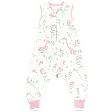 Baby Sleep Sack 12-24 Months, 0.5 TOG Sleep Sack Baby Wearable Blanket, Toddler Baby Sleep Sack with Feet, Sleeveless Breathable Sleep Sacks for Baby Girls, Pink