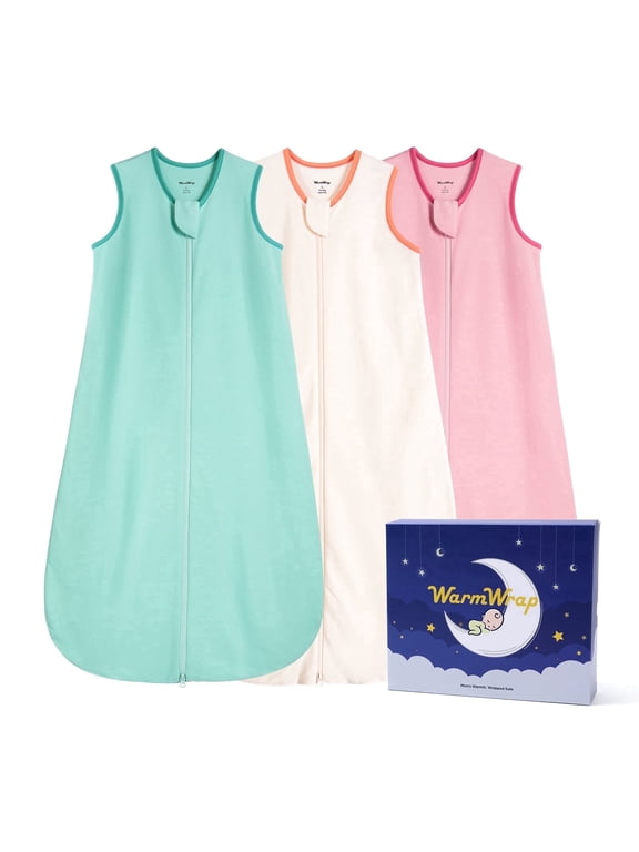 Baby Sleep Sack 18-24 Months 0.5 TOG Lightweight Summer 100% Cotton Breathable Wearable Blanket with 2-Way Zipper, 3 Pack