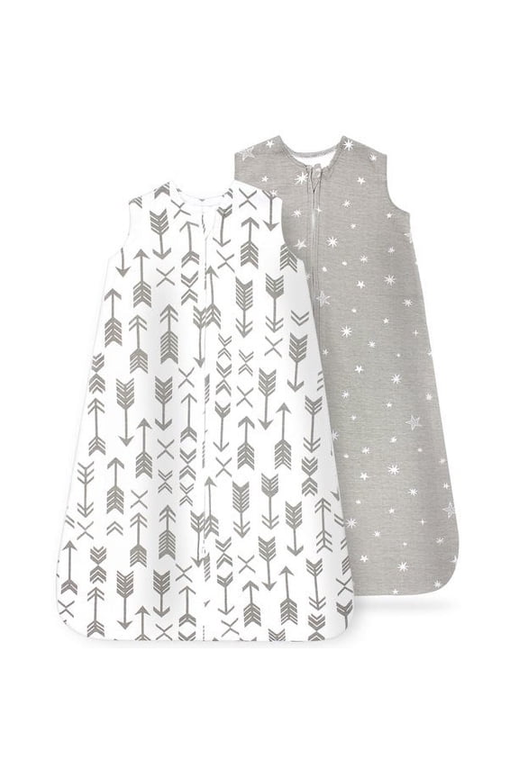 Baby Sleep Sack 3-6 Months, Cotton Sleep Sacks for 3-6 Months, Unisex Sleeping Bag Sack, Small Size, 2-Way Zipper, 0.5 Tog Breathable Cotton