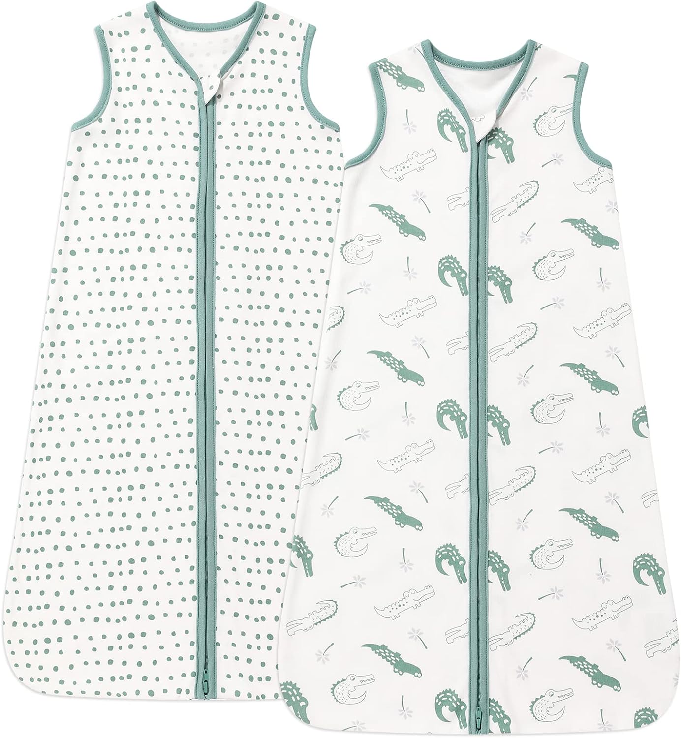 Saco De Dormir Para Bebé Unnivoll 1.0 Tog 18-36 Meses - 100% Algodón Suave (Verde Árbol)