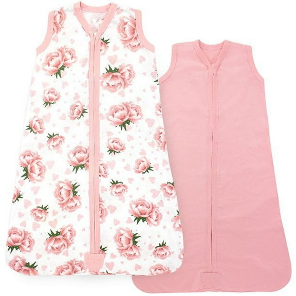 Baby Sleep Sack 6-12 Months, Cotton Sleep Sacks for 6-12 Months, Unisex Sleeping Bag Sack, Medium Size, 2-Way Zipper, 0.5 Tog Breathable Cotton