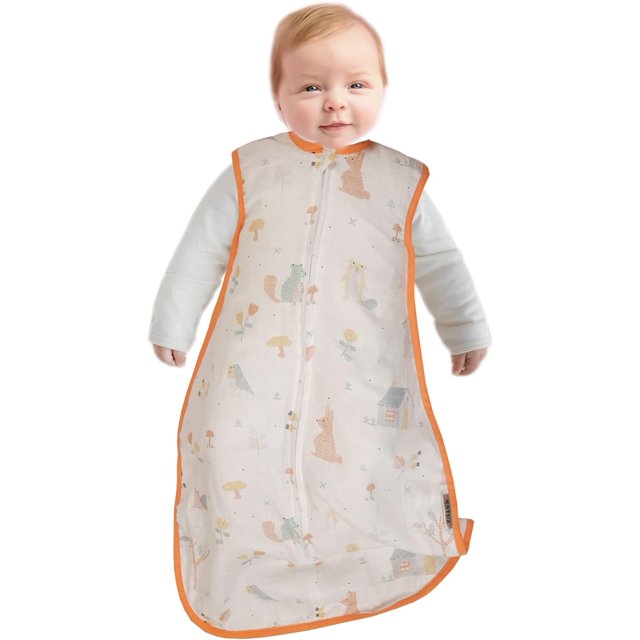 Baby Sleeping Sack Muslin Thin Cotton Summer Wearable Blanket