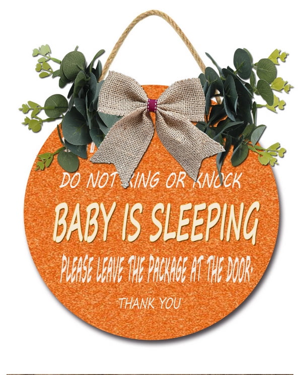 Baby Sleeping Sign For Front Door Baby Sleeping Sign - Please Do Not ...
