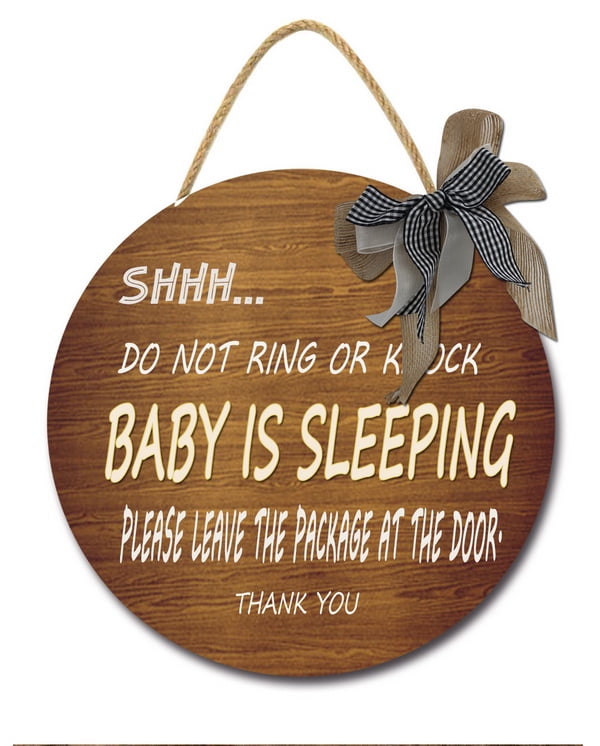 Baby Sleeping Sign For Front Door Baby Sleeping Sign - Please Do Not ...