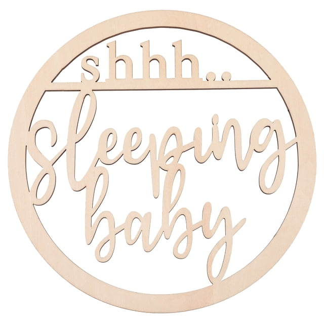 Baby Sleeping Sign Hollow Wooden Sleeping Baby Sign Decorative Baby ...