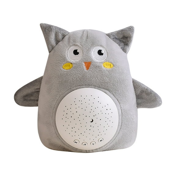 Baby Sleepy Eyes Owl Bedtime Soother Plush Owl Stuffed Animal Night Light & Sound Machine for Baby Boys and Girls, 8” Christmas Gifts